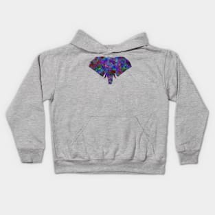 Glam Rainbow Metallic Elephant Kids Hoodie